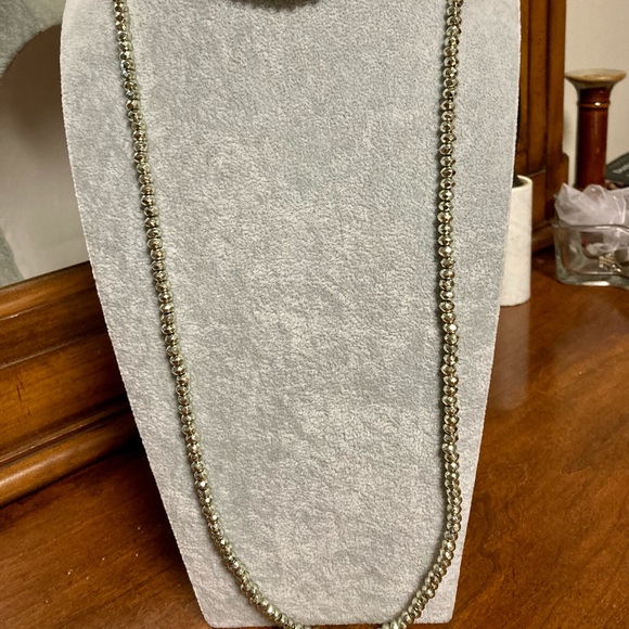 Hammered Gold Beaded Multi length Fashion Necklace NYC Boutique NWOT - Picture 5 of 11